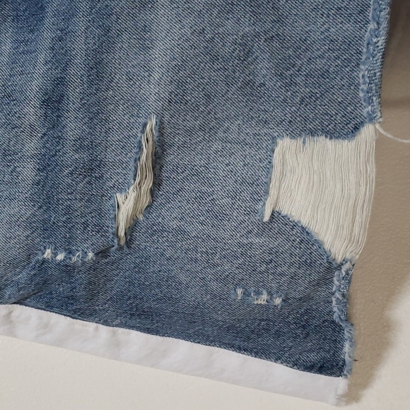 Jonathan Simkhai Distressed Colorblock Shorts Sz 32 - Picture 5 of 11